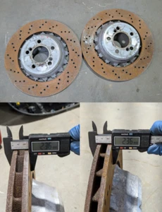 14-19 BMW X5M X6M F85 F96 REAR LEFT & RIGHT BRAKE DISC ROTORS ± 23.6mm SHW - Picture 1 of 10