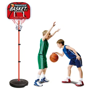 Canestro da basket regolabile con tabellone per esterno bambini base piantana - Bild 1 von 4