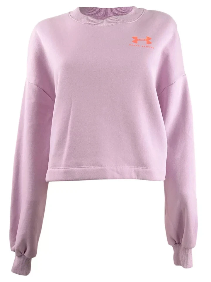 Under Armour Women's Rival Fleece Cropped Sweatshirt Size L # 5c 1381 N