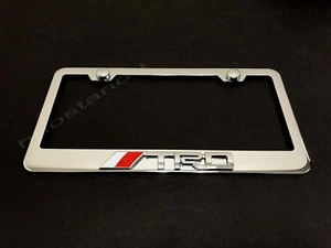1x //TRD3D Emblem STAINLESS STEEL License Plate Frame RUST FREE + Screw Cap - Bild 1 von 2