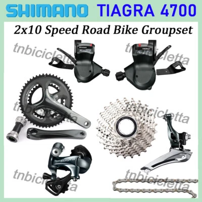 SHIMANO TIAGRA 4700 2x10 Speed Groupset SL-4700 Shift Lever Derailleur Road Bike - Image 1 of 4