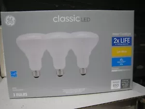 GE Classic 65-Watt EQ LED BR30 Soft White Floodlight 3 Bulbs 650 Lumens Soft Wt - Picture 1 of 10