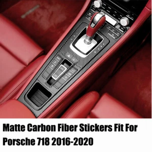 Calcomanías pegatinas de moldeo de fibra de carbono para consola central interior para Porsche 718  - Imagen 1 de 12