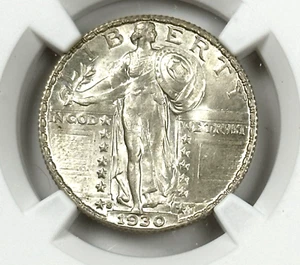 1930 S United States Silver Standing Liberty Quarter 25c Coin NGC MS 66 FH - Picture 1 of 3