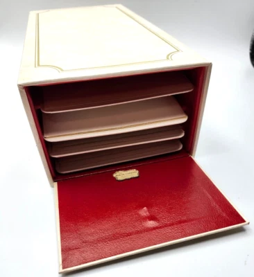 Caja de memoria álbum de fotos Holson blanco vintage 3,5 x 5 fotos, tarjetas, ATC Foto 1 de 4