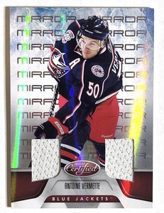 2011-12 Panini Certified Hockey Antoine Vermette Red Mirror Dual Jersey /25 #127