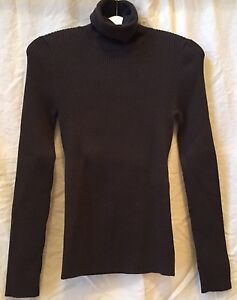 MICHAEL KORS Cashmere Blend Expresso Long Sleeve Turtleneck~Small~NWT $595