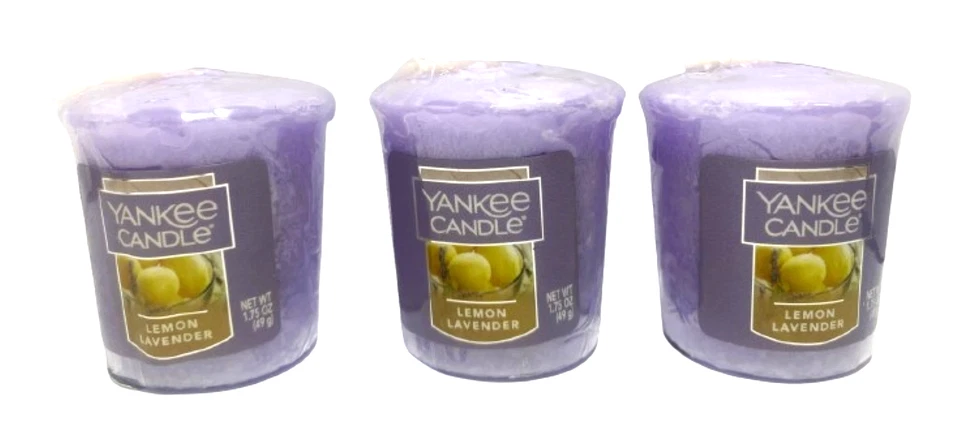 Yankee Candle 3x velas de muestreo votivas LIMÓN LAVANDA ~ Envío gratuito Foto 1 de 1