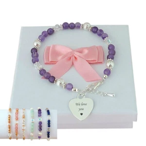 Personalised Bracelets with Any Engraving for Women or Girls, Engraved Names etc - Picture 1 of 18