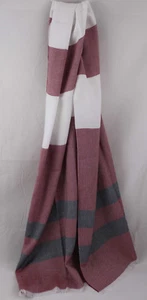 Bufanda tejida 100% algodón bufanda de verano cuadros blancos rojo marino - Imagen 1 de 3