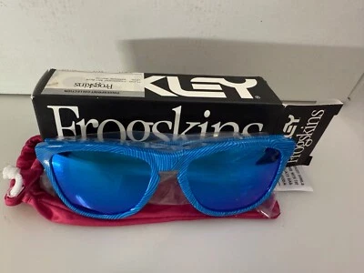 SUPER RARE NIB OAKLEY FROGSKINS FINGERPRINT SKY BLUE_SAPPHIRE IRIDIUM - Image 1 of 4