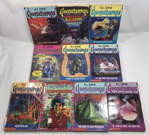 Goosebumps R.L. Stine Vintage Book Lot Of 10 90’s Teen Horror Thriller Scary - Imagen 1 de 11
