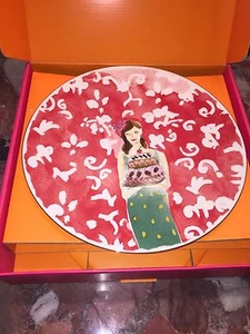 Piedistallo per torta nuovo con etichette $75 Lenox Kate Spade New York bordo oro Just Desserts - Foto 1 di 7