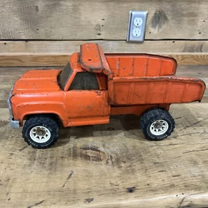 Vintage Tonka 1970s Orange Pressed Steel Dump Truck 13" - Picture 1 of 8