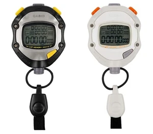 Casio HS-70W-1JH / HS-70W-8JH Cronometro Nero Impermeabile Sport Cronometro Nuovo - Foto 1 di 14