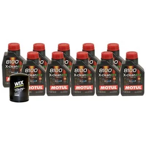 10L Motul 8100 X-CLEAN EFE 5W30 Wix Racing Filter Motor Oil Change Kit API SN - Picture 1 of 1