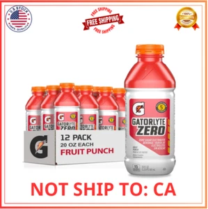 Gatorlyte Zero, Fruit Punch, Zero Sugar Hydration (12 Pack, 20oz) - Picture 1 of 8