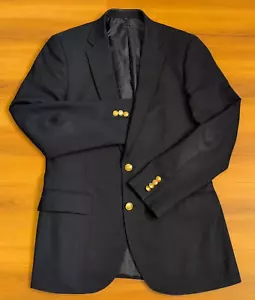 J Crew Thompson University Blazer Mens 38 Wool Navy Country Club Gold Buttons - Picture 1 of 20