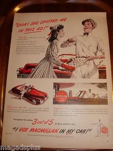 1946 Macmillan Oil  Vintage Print Ad Original Great Man Cave Gift Item - Picture 1 of 1