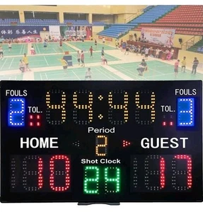 LED Scoreboard Basketball/Multisport 22.8"×13.8" Portable Tabletop Scoreboard - Picture 1 of 18