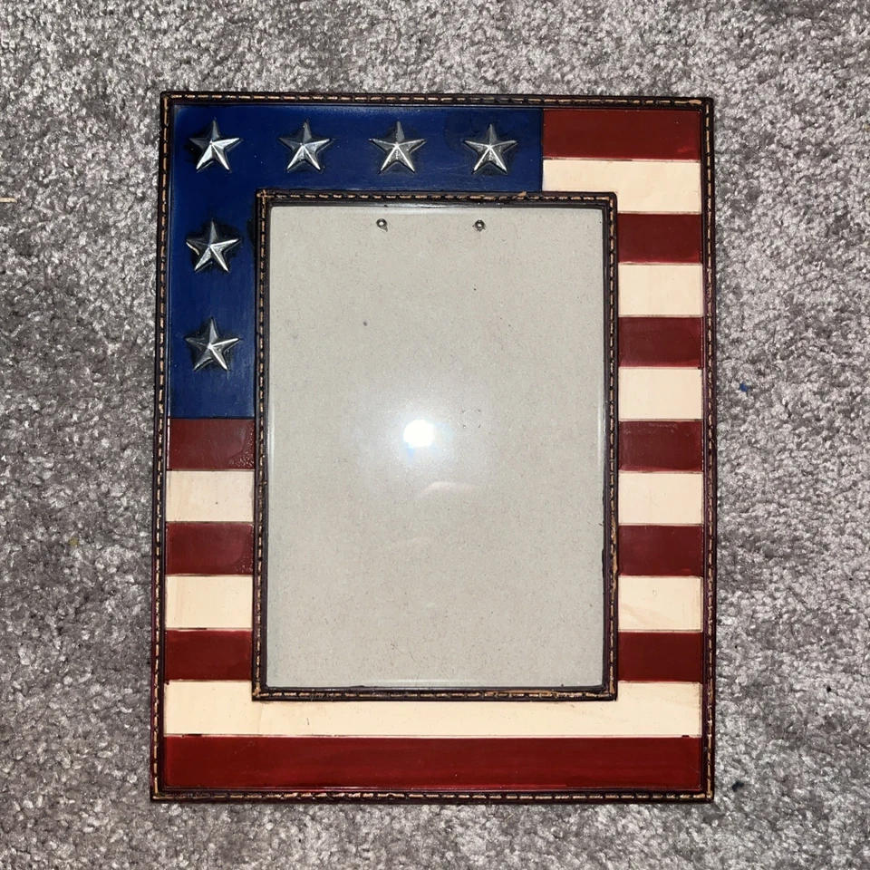 Marco bandera americana Hobby Lobby 5x7 rojo blanco azul mosaico rústico Foto 1 de 2