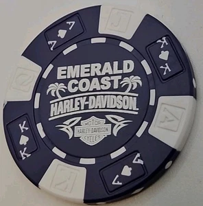 EMERALD COAST HARLEY DAVIDSON OF FT. WALTON BEACH, FL DEALERSHIP POKER CHIP NEW - Picture 1 of 2