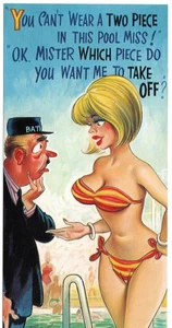 Postal vintage de Bamforth SLIM COMIC AÑOS 70 (nuevo stock antiguo), ¿qué pieza? C11 - Imagen 1 de 2