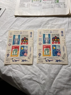 URUGUAY-(1977-1978)-HISTORICAL EVENTS LOT of 2-S.SHEETS MNH#13,CAT.VALUE $99 - Image 1 of 4