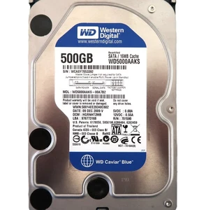 WD WD5000AAKS-00A7B2 HGRNHT2MB (WCAS) Thailand 3.5" 500gb Sata HDD 12.2009 - Picture 1 of 1