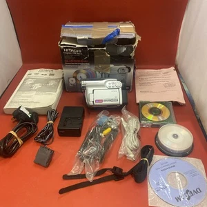 Hitachi DZ-HS300E Mini DVD & HDD Camcorder Handheld CCD Sensor Silver Working - Picture 1 of 18