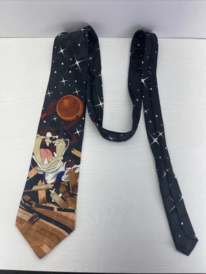 Corbata de baloncesto Taz Space Jam 1996 vintage Looney Tunes Mania dibujos animados de la NBA Foto 1 de 4