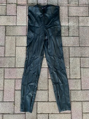 Zara Women’s Black Leather Skinny Pants Size S - Image 1 of 4