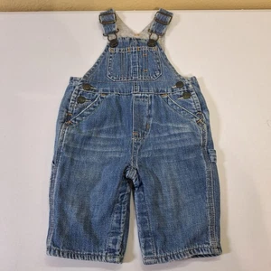 Vintage Baby Gap Latzhose Kleinkind 3-6 Monate Zimmermann Denim gefüttert Bär Druckknöpfe - Bild 1 von 7