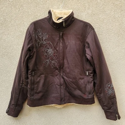 Chaqueta para mujer MOUNTAIN HARDWEAR mediana marrón bordada bolsillos forrados Foto 1 de 4