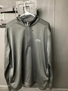 Men’s Callaway Golf 1/4 Zip Black Pullover Size Large - Picture 1 of 3