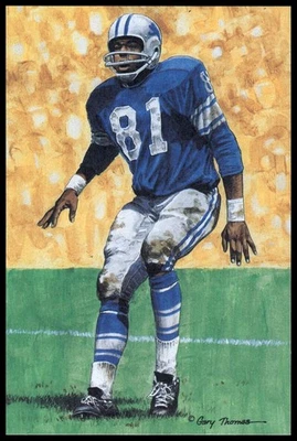 Dick Lane 1989 Goal Line Arte Salón de la Fama #18 Leones Foto 1 de 2