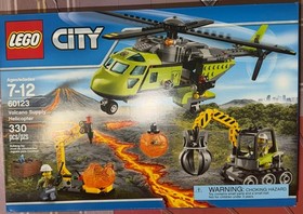 Lego 60123 City Volcano Supply Helicopter 330 pcs - NEW SEALED