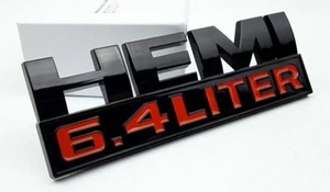 2 Stück HEMI 6.4 Liter ABS Auto Emblem Für Dodge Challenge Chrysler Ram 5.7 6.4 - Bild 1 von 6