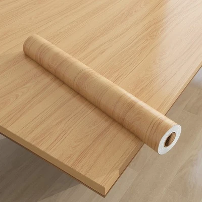 Papel pintado autoadhesivo de grano de madera, 23,6"X118" pelar y pegar película de vinilo pegatina Foto 1 de 4