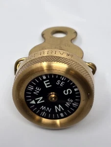 Vintage MARBLE'S Pin Compass Brass WORKING U.S.A. - Picture 1 of 5