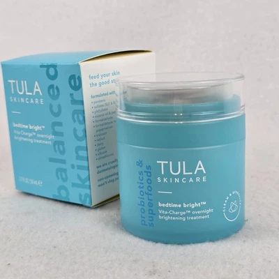 TULA Bedtime Bright Vita‑Charge Overnight Brightening Treatment 1.7 oz  NEW - Image 1 of 4