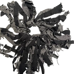 Fringe Hair Tie Gray Black Mummy Halloween Costume Ghost Dead Bride Dreadfalls - Picture 1 of 3