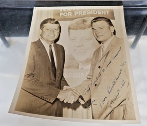 Photograph of John F. Kennedy W/ Dan Rostenkowski During a Campaign Stop 1960 - Picture 1 of 3