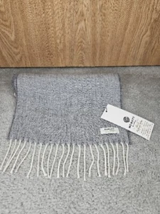 McNutt Of Donegal Gray Herringbone Wool Scarf NEW - Picture 1 of 6
