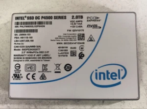 2TB Intel DC P4500 Series SSD 2.5" U.2 NVME SSDPE2KX020T7 Solid State Drive - Picture 1 of 3