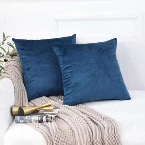1-2 Pcs Velvet Cushion Covers Square Throw Pillow Cases Soft Throw Decor Pillow - Picture 1 of 19