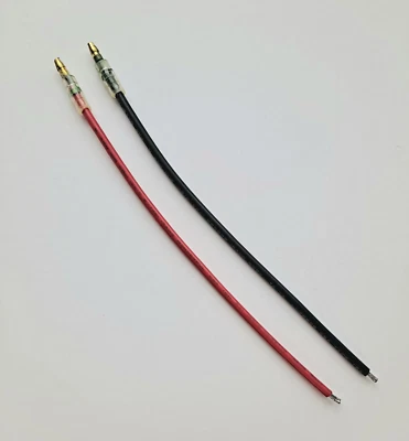 Tamiya Motor Lead 3.5mm Bullet with 6" Pre-Tinned Lead 16AWG (1 pr) DLR1055.3.5 - Image 1 of 4