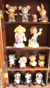 AVON 1990 LOT OF 13 Glass FIGURINES PANDA MOTHERS DAY CAT BEAR MOUSE BUDDIES - Picture 1 of 6