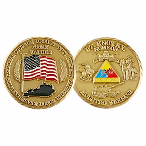 Moneda de desafío de guerra montada Fort Knox Kentucky del ejército de los Estados Unidos CC-487 - Imagen 1 de 1