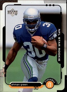 1998 Upper Deck Football Card #27 Ahman Green Rookie